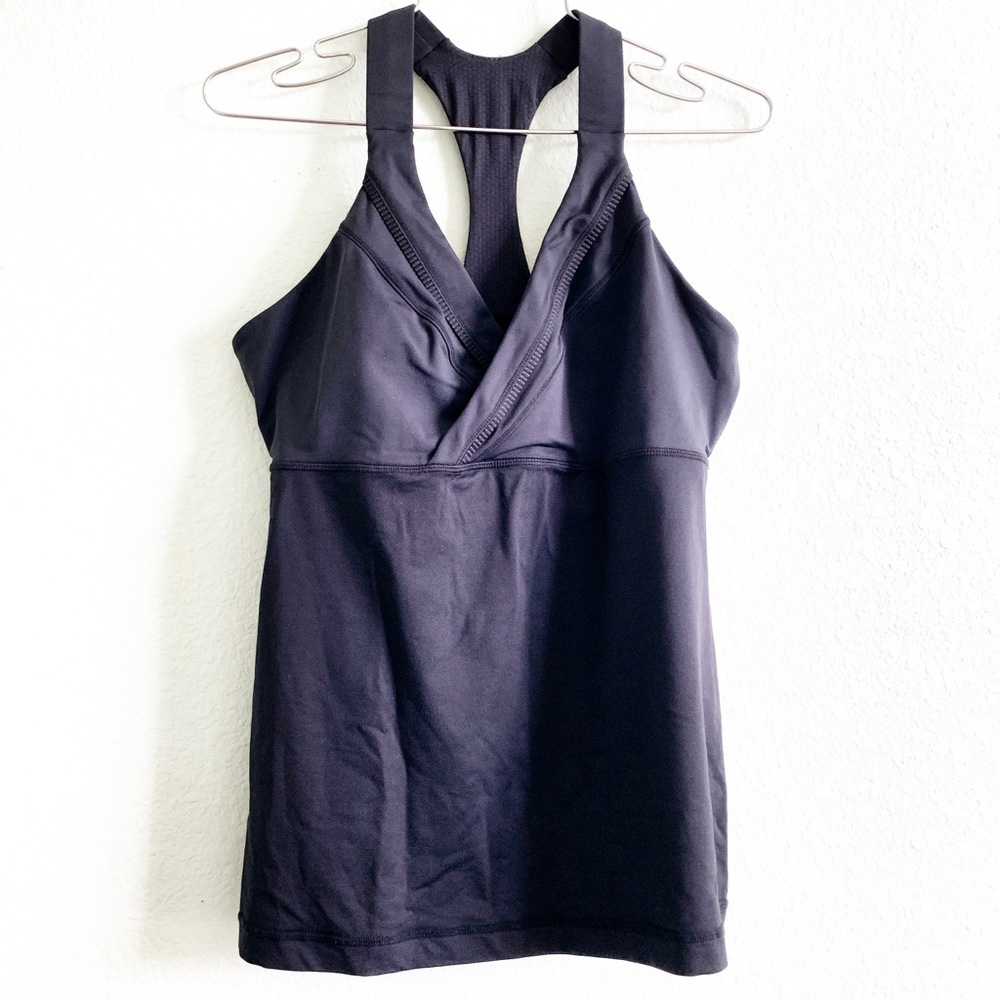 LULULEMON athletica black racerback tank top workout gym athletic pickleball